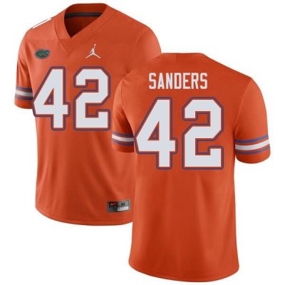 Men's Florida Gators #42 Umstead Sanders NCAA Jordan Brand Orange Authentic Stitched College Football Jersey JGZ3462CJ